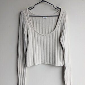 Aritzia Wilfred Hush Knit Hush Knit Long Sleeve Top Blouse